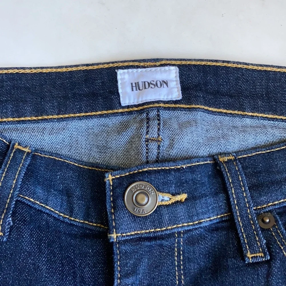 HUDSON Krista Super Skinny Jean Distressed Dark Wash 28 - Picture 6 of 9